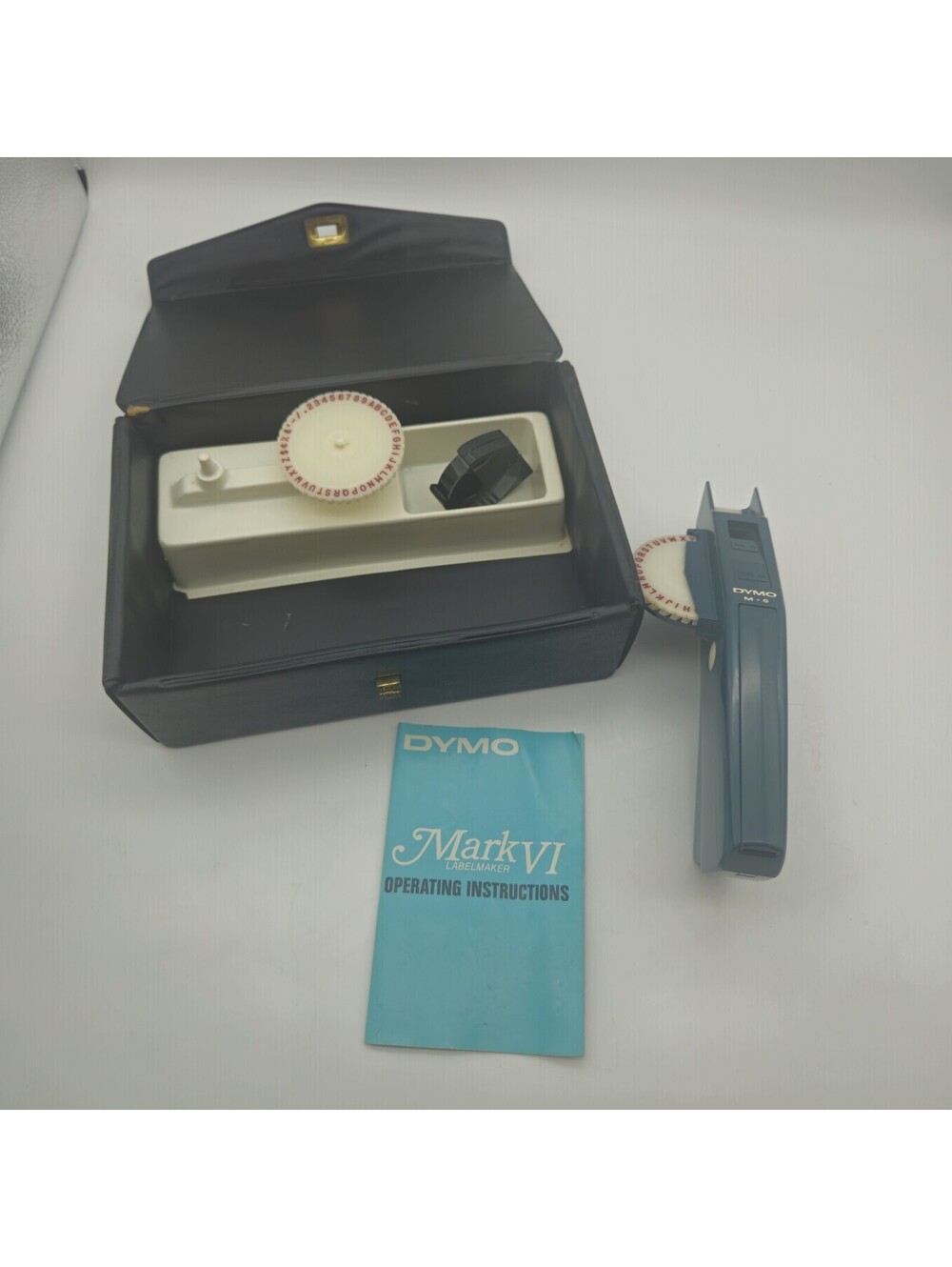 Vintage DYMO Mark VI M-6 Embossing Label Maker Bundle w Case Manual Accessories